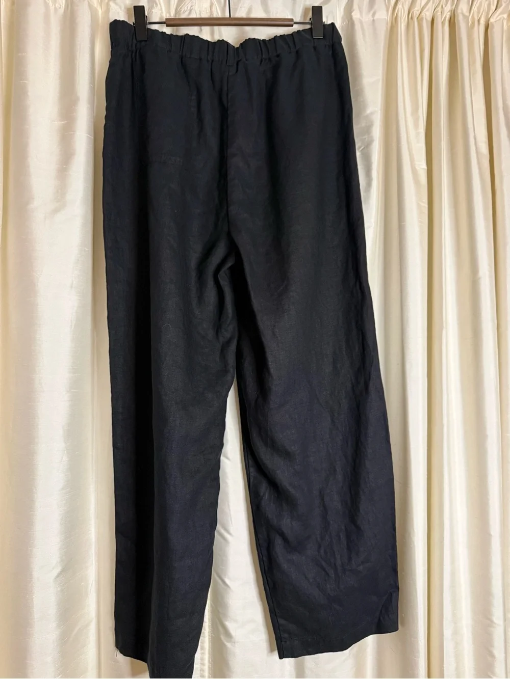Quince European Linen Pants Wide Leg - Black- Medium- NWOT